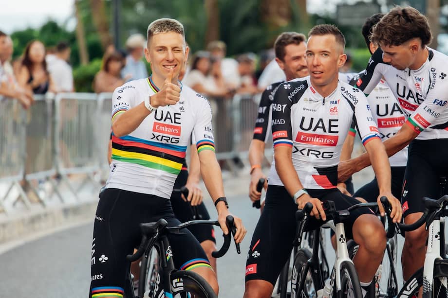 Tadej Pogacar, el favorito, en la presentación de La Vuelta.