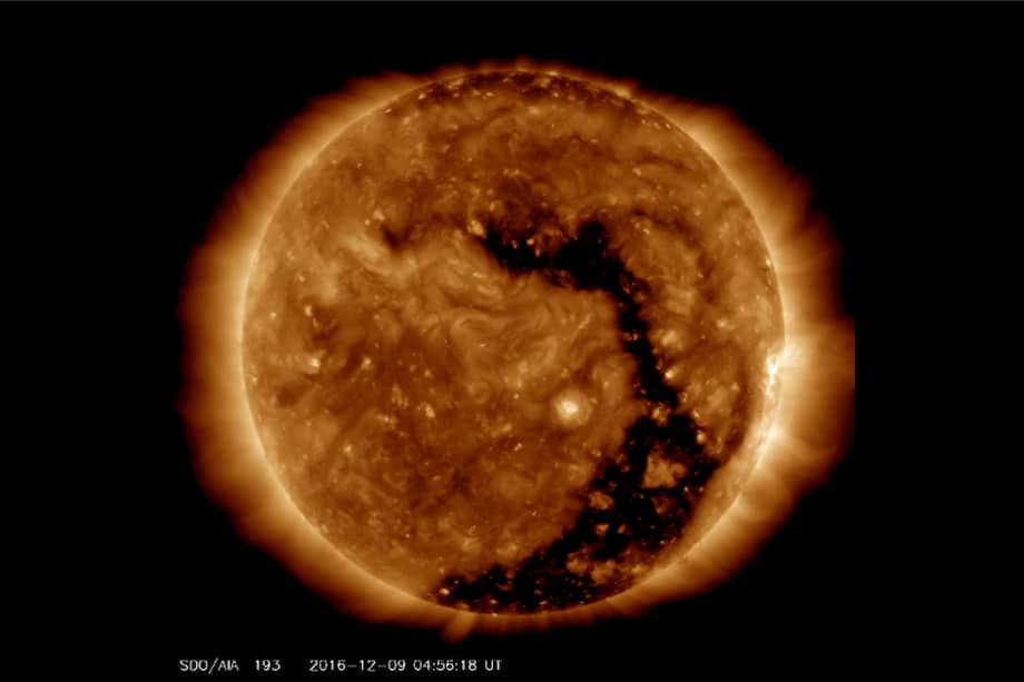 El hueco se registró la semana pasada, pero ya desapareció de la superficie del astro. / Nasa
