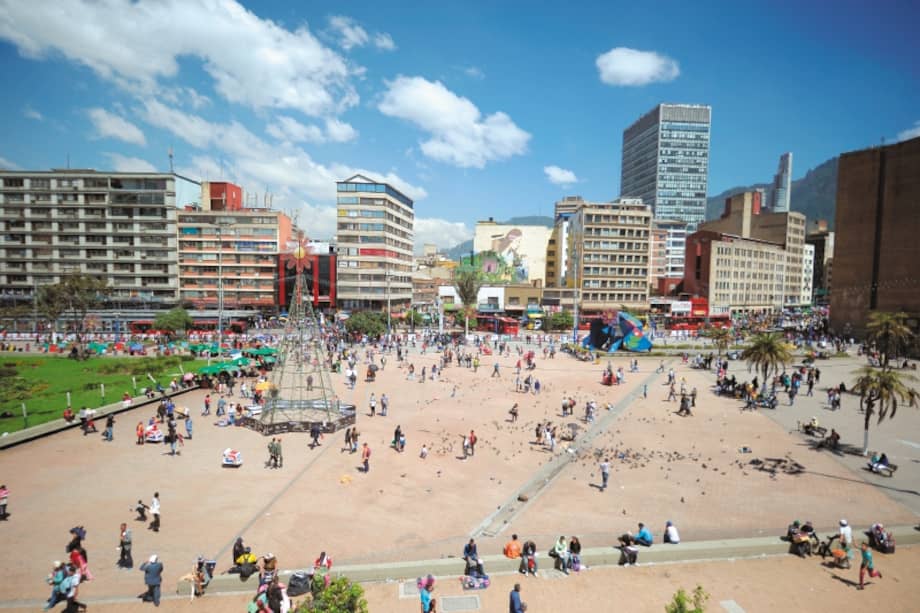 El sector bogotano de la Plaza de San Victorino en la actualidad.