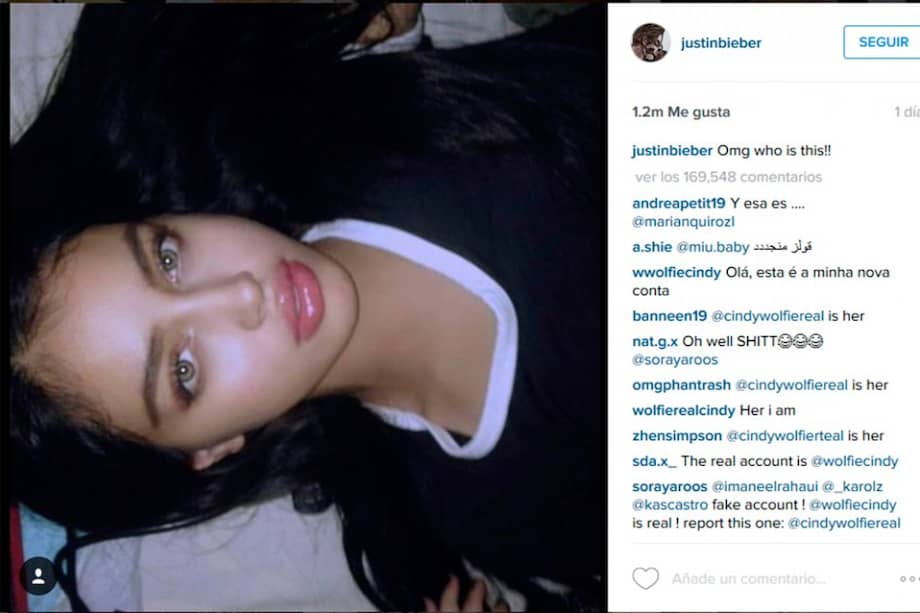 Cindy Kimberly (c) Instagram Justin Bieber. / Tomada de Instagram/JustinBieber
