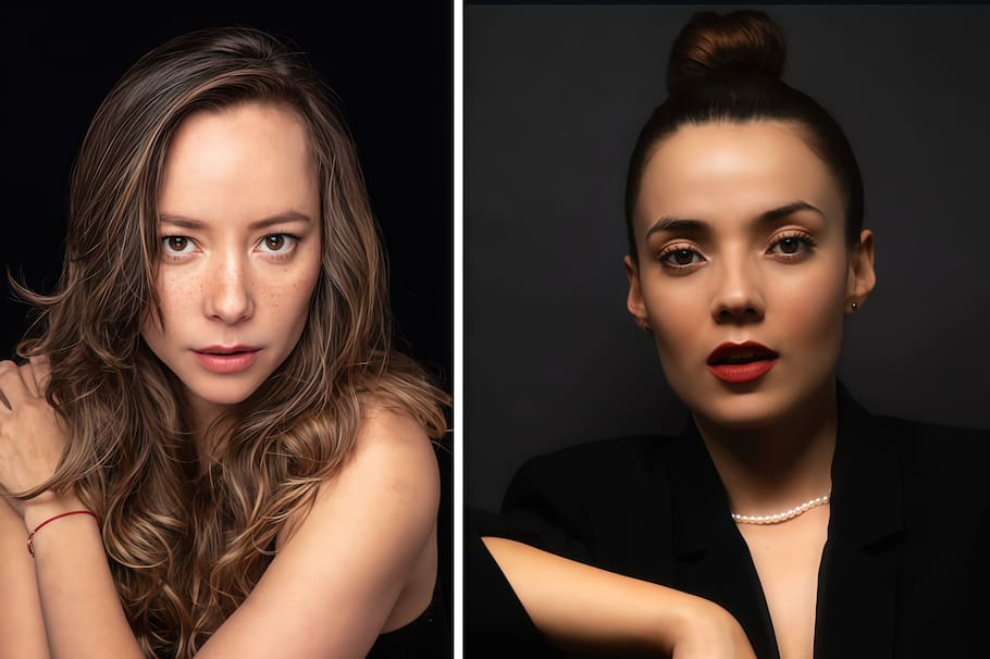 Angélica Blandón y Jennifer Arenas, actrices colombianas.