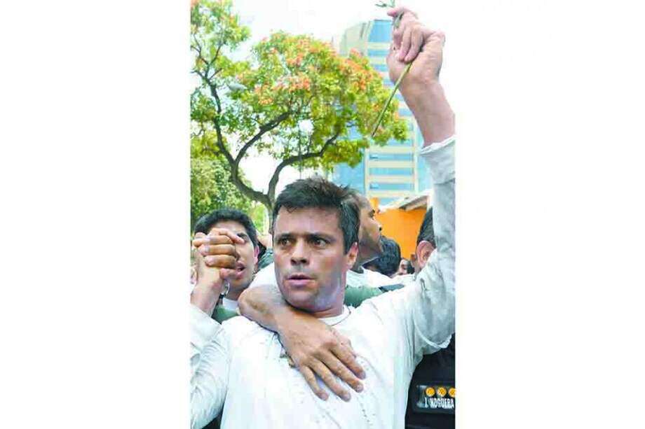 Leopoldo López, opositor condenado a 13 años y nueve meses de prisión. / AFP