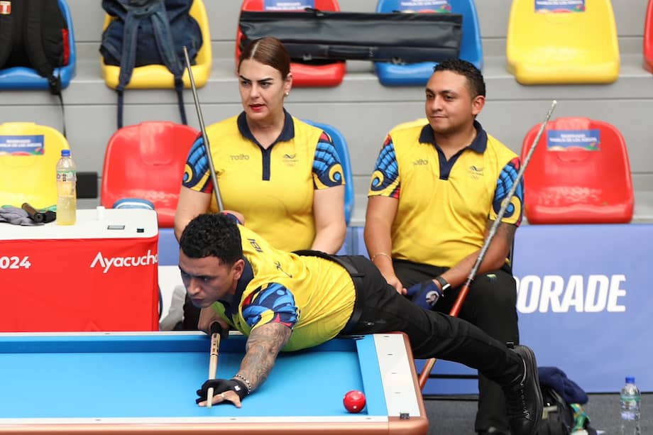 Una de las medallas de oro de este sábado para Colombia llegó desde el billar.