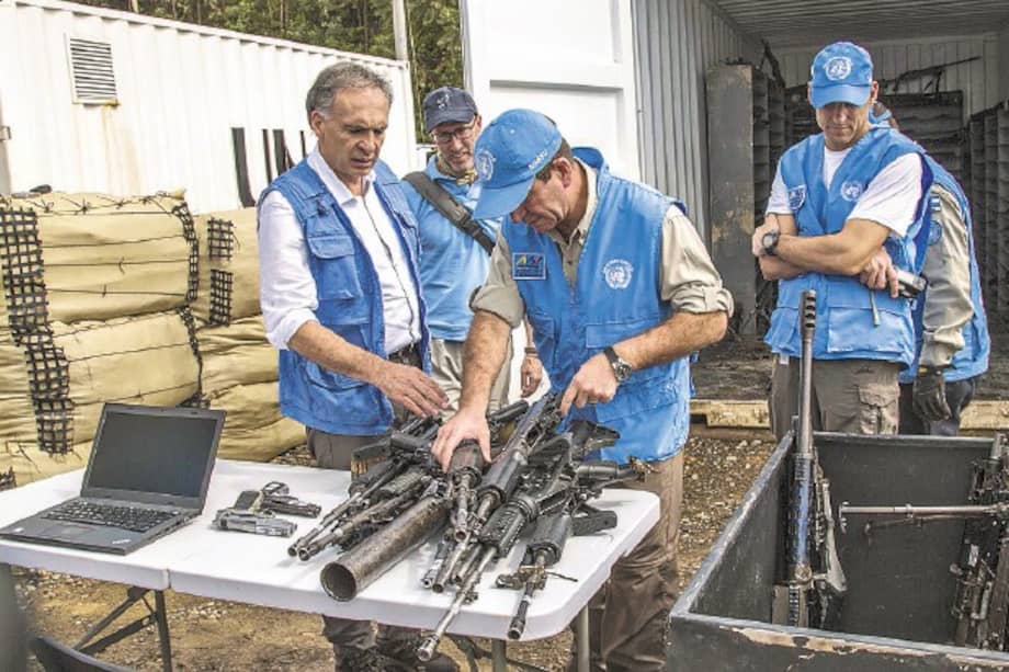 La ONU se encargó de verificar la dejación de armas de la guerrilla. / AFP - Farc