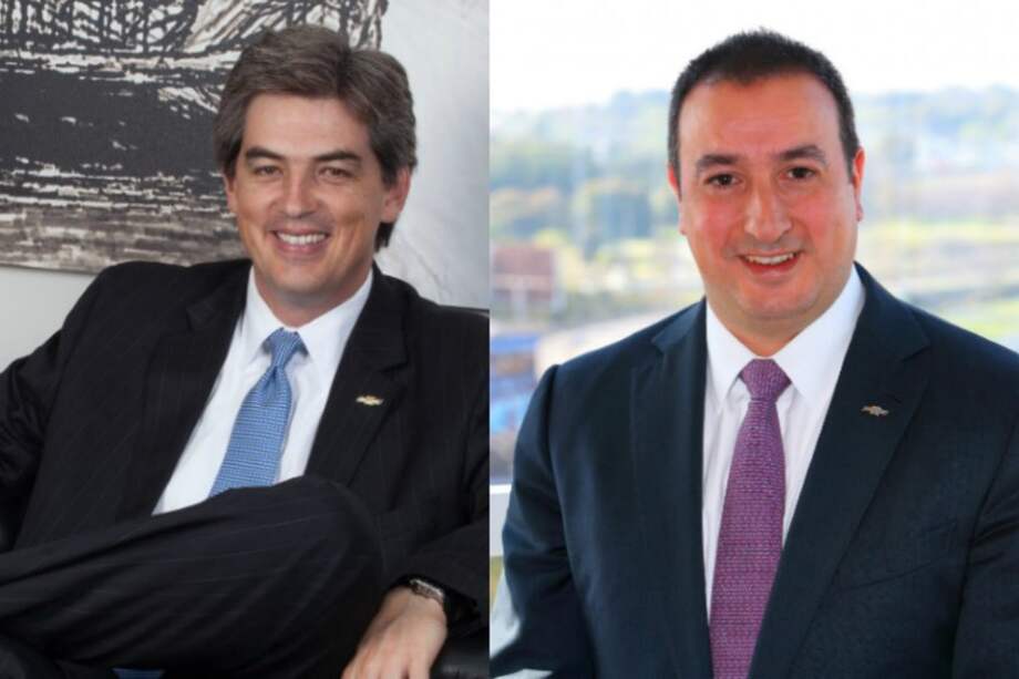 Jorge Mejía (izquierda) presidente saliente de GM Colombia y Paris Pavlou, (derecha) presidente de GM Andina.