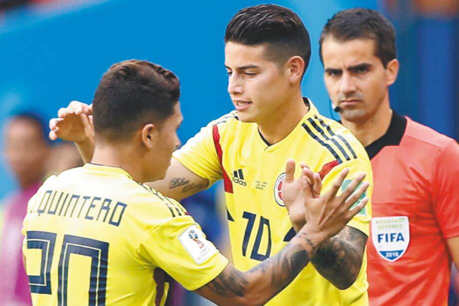 Juan Fernando Quintero y James Rodríguez son los llamados a liderar a la selección en el proceso rumbo a Catar 2022. / EFE
