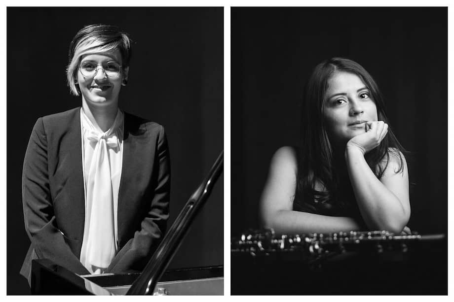 Sara Sierra Jaramillo, joven talento del piano; y Yeimy Leguizamón, joven talento del oboe. / Cartagena Festival de Música