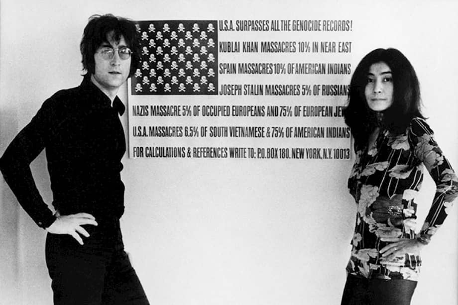 Fotograma sin fecha cedido por Barrie Wentzell donde aparecen John Lennon y Yoko Ono presentada en el documental “The U.S. vs John Lennon”.