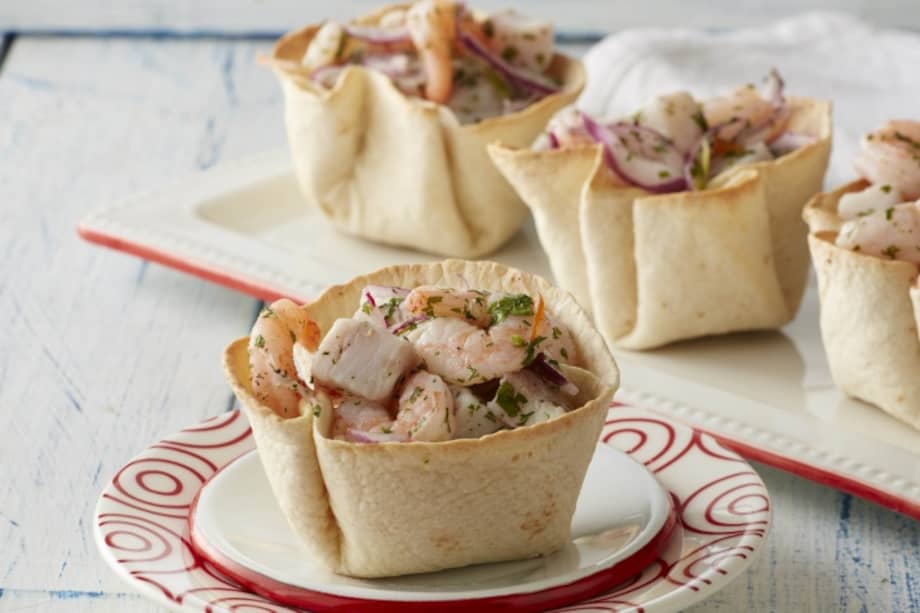 Canasticas de ceviche, perfectas para mamá