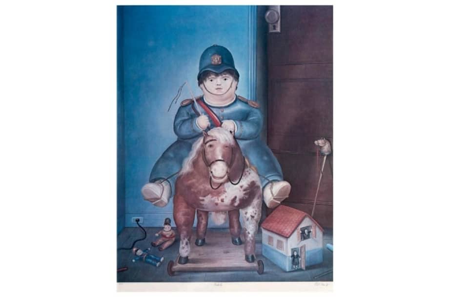La obra "Pedrito" de Fernando Botero, es uno de los grabados que se subastarán en Bogotá Auctions.