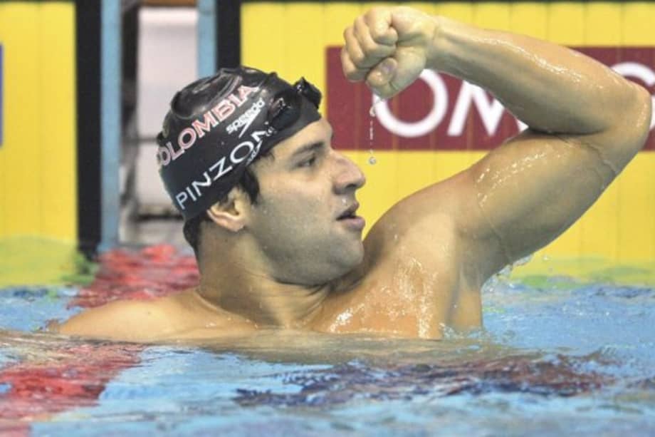 Omar Pinzón, nadador bogotano suspendido por un falso dopaje. Foto: Archivo