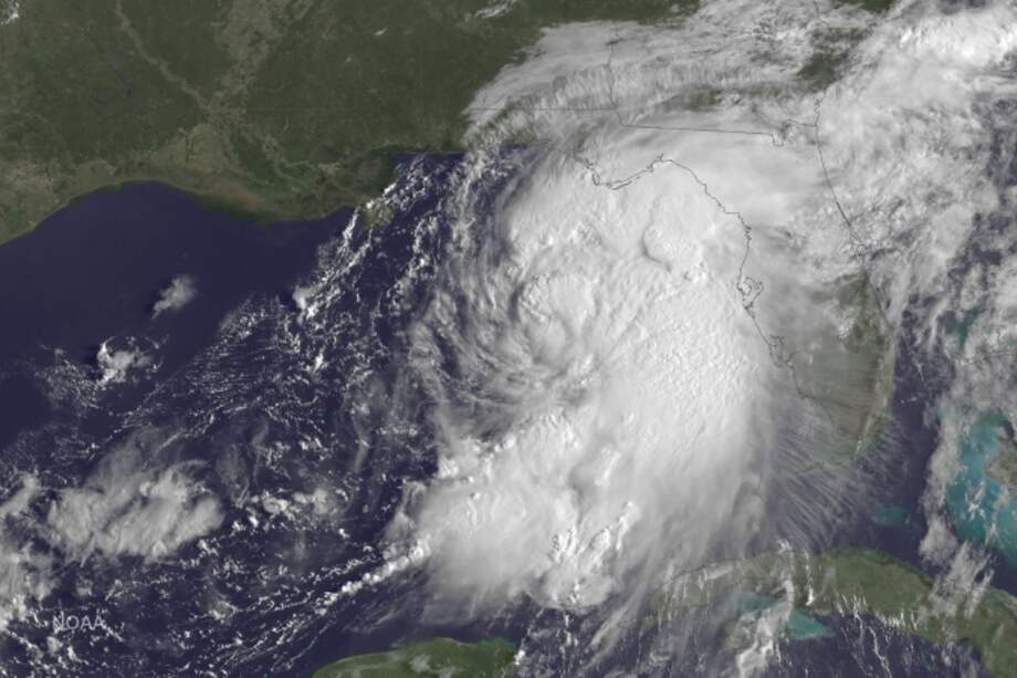 Imagen que muestra a Hermine, el huracán, que tocará esta noche Florida (EE.UU). / AFP