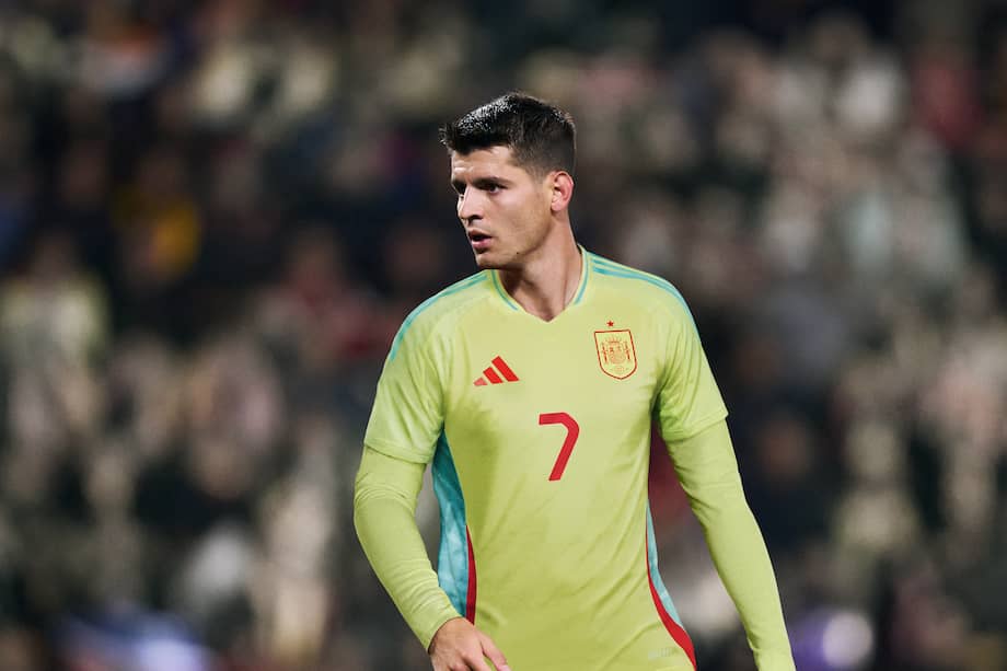 Vista del delantero de la selección española Álvaro Morata.
