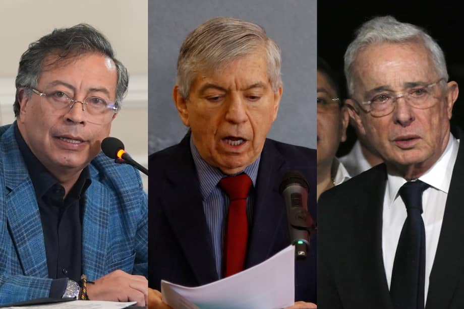 Gustavo Petro, César Gaviria y Álvaro Uribe