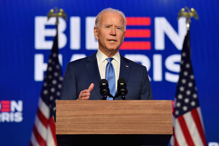 Joe Biden, presidente electo de EE. UU., calificó de "extremadamente irresponsables" las maniobras de Donald Trump frente al resultado electoral. / AFP
