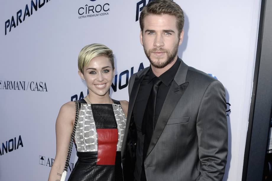 Miley Cyrus y Liam Hemsworth en agosto de 2013.