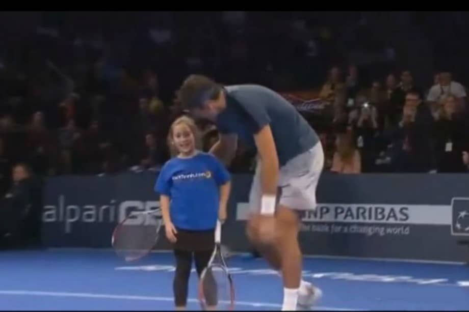 Una niña de ocho años sorprendió a Rafael Nadal y Juan Martín Del Potro