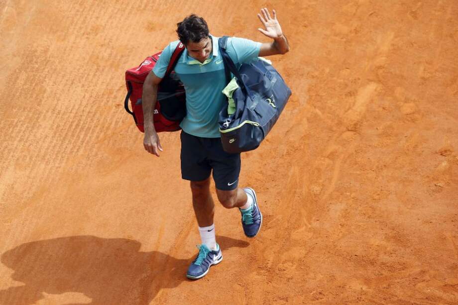 Roger Federer se despide de Montecarlo. Foto: AFP