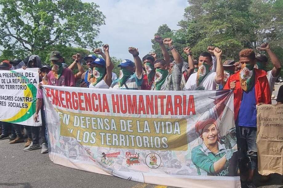 Las comunidades de la región de "Los dos ríos" mantuvieron bloqueada durante cuatro días la vía que va de Bucaramanga a Barrancabermeja.