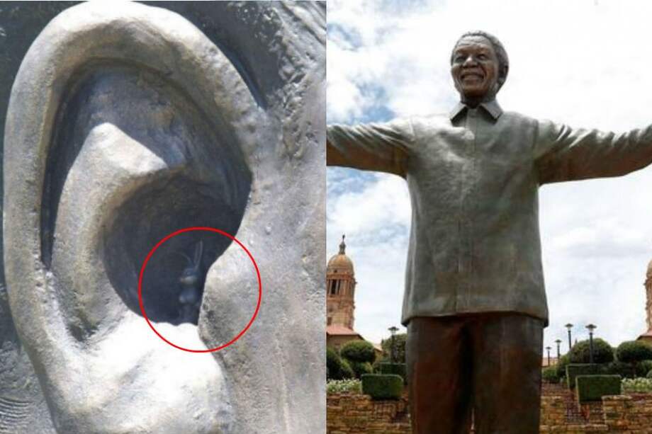 Descubren conejo en un oído de Nelson Mandela