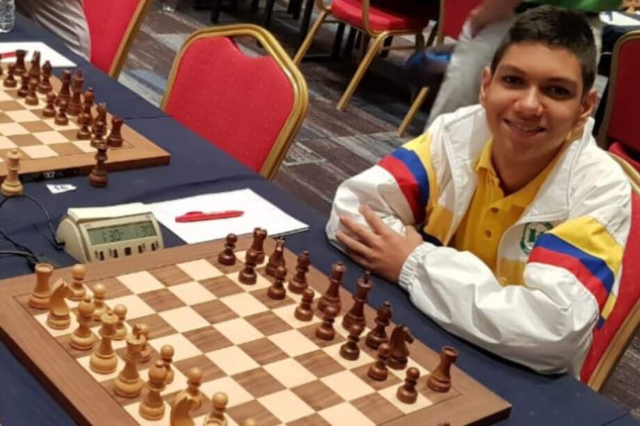 El ajedrecista vallecaucano José Gabriel Cardoso. / Fecodaz