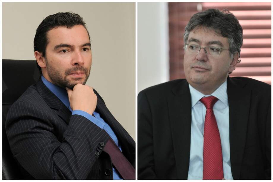 El director de la UNP, Andrés Villamizar. El ministro de Hacienda, Mauricio Cárdenas Santamaría. / Fotos: David Campuzano