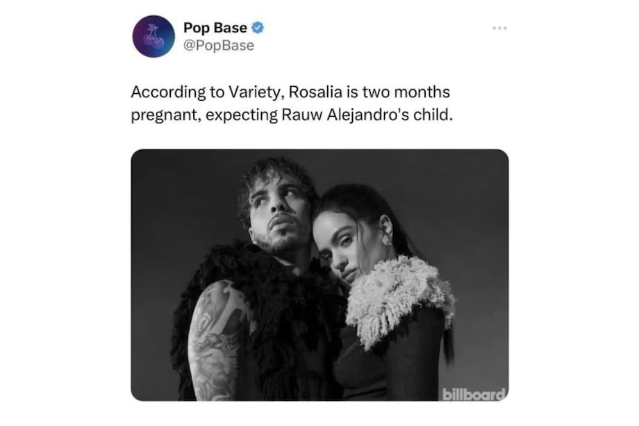 ¿Rosalía está embarazada de Rauw Alejandro? Esto se sabe