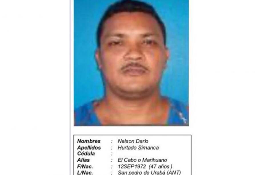 Nelson Darío Hurtado, alias "Marihuano", tenía una trayectoria criminal de 26 años.