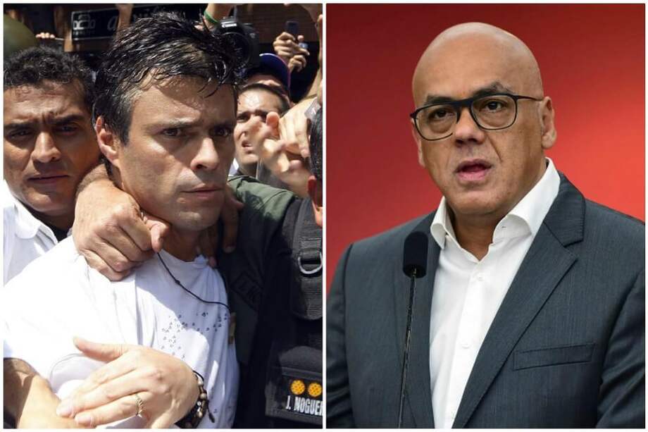 Leopoldo López, líder opositor venezolano, y Jorge Rodríguez, ministro de Comunicaciones de Venezuela. / Fotomontaje EFE/AFP