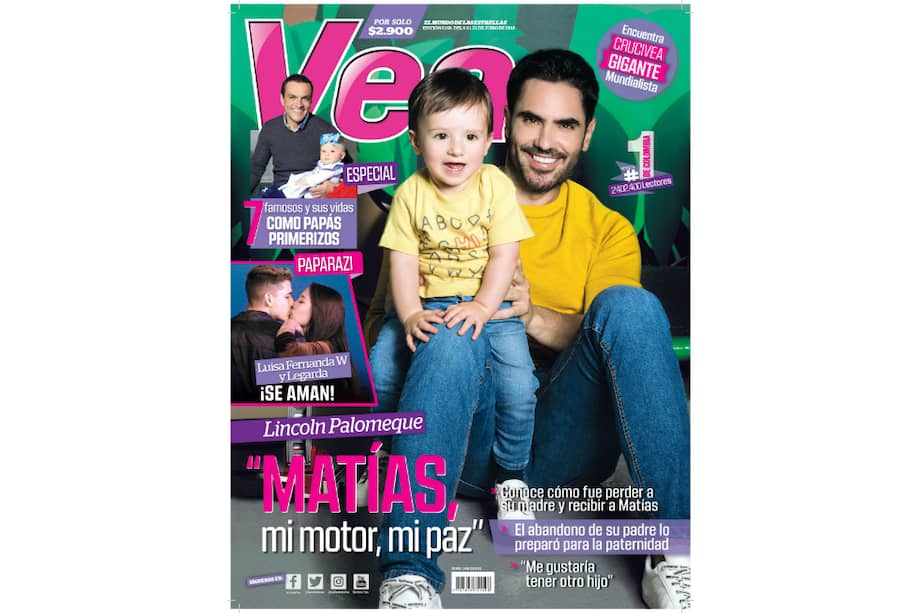 Lincoln Palomeque y su hijo Matías aparecen en la portada del más reciente número de la Revista Vea , que ya está en circulación. / Revista Vea