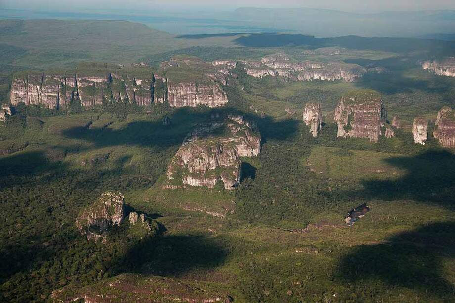 El anuncio fue hecho tras hacer un sobrevuelo por el Parque Nacional Natural Serranía de Chibiriquete. / PNN