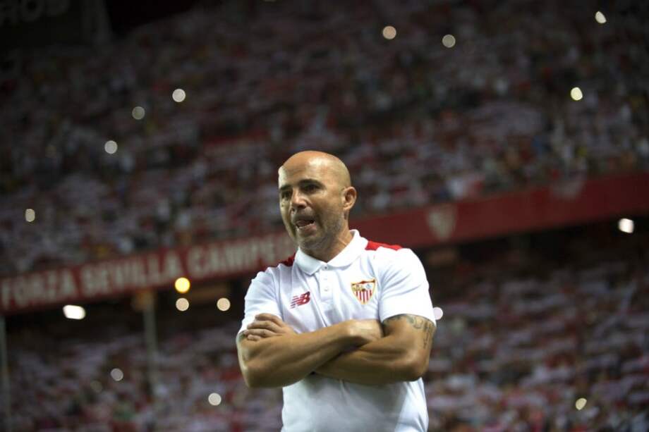 Jorge Sampaoli llegó a Europa esta temporada para dirigir al Sevilla de España. / AFP
