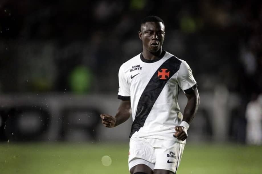 Marino Hinestroza, con la camiseta de Vasco da Gama.