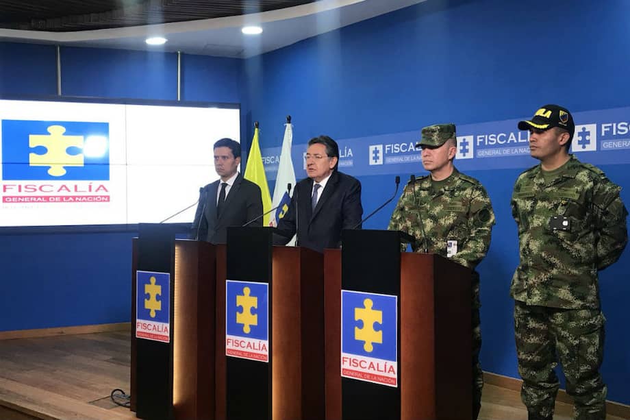 El anuncio de este caso de corrupción lo hizo el fiscal general, Néstor Humberto Martínez, al lado del director del Invima, Javier Humberto Guzmán. / Cortesía