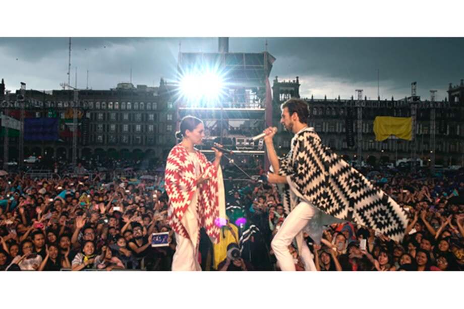 Esteman y Natalia Lafourcade en Caótica belleza. / Cortesía