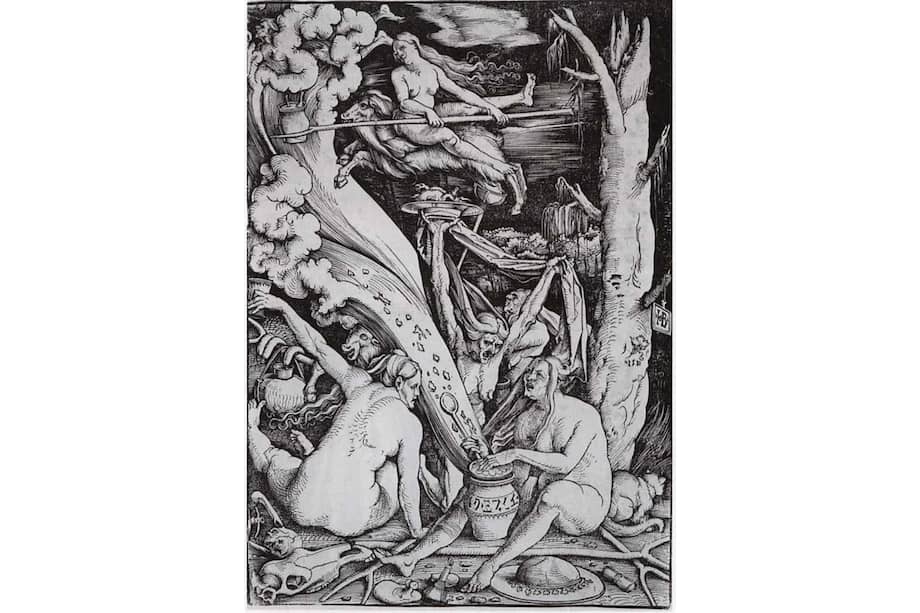 “Las brujas”, xilografía de Hans Baldung Grien, 1510.