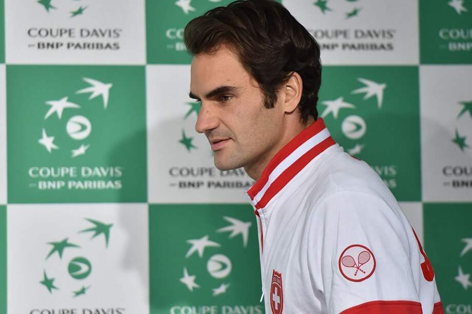 Roger Federer, finalista con Suiza en la Copa Davis. Foto: AFP