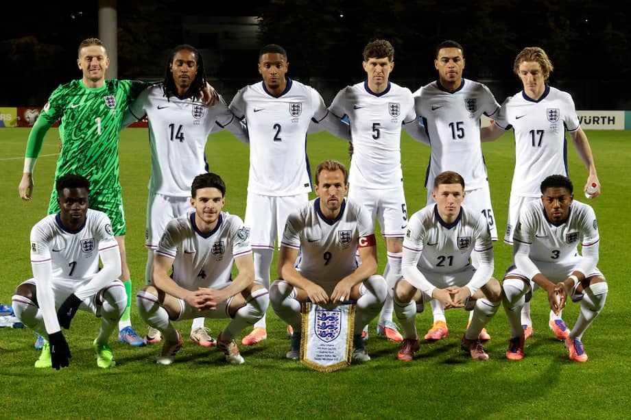 Jugadores de la selección de fútbol de Inglaterra, una de las candidatas en el Mundial 2026.