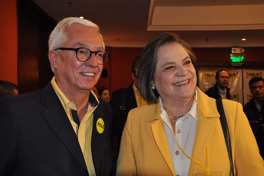 La presidenta del Polo, Clara López, y el senador Jorge Robledo. / Prensa Polo