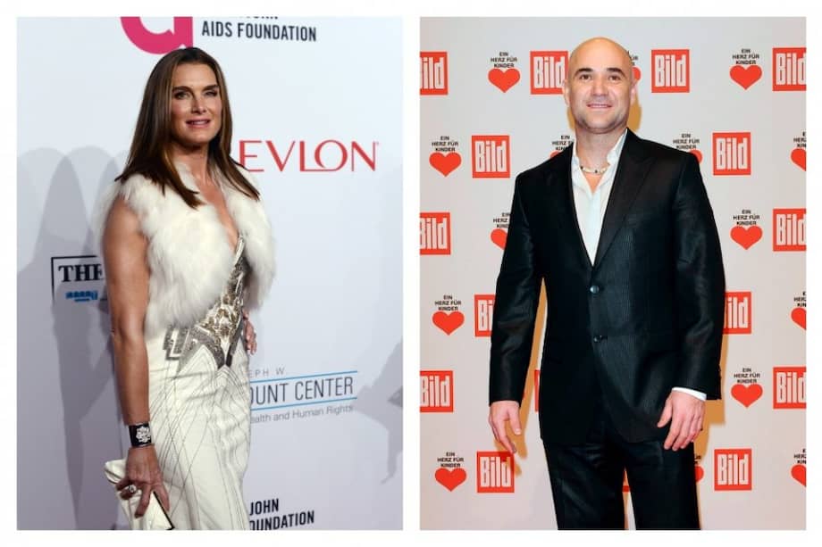 Brooke Shields y Andre Agassi.