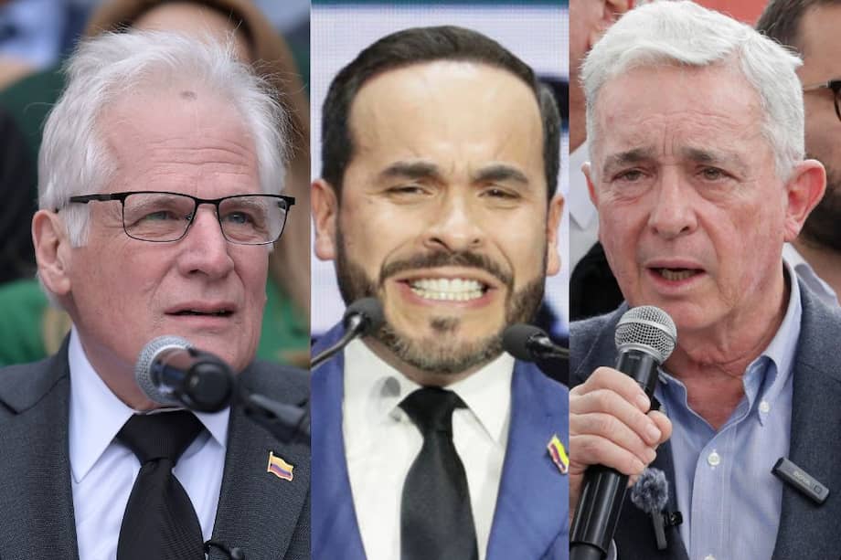 Miguel Uribe, Abelardo de la Espriella y Álvaro Uribe.