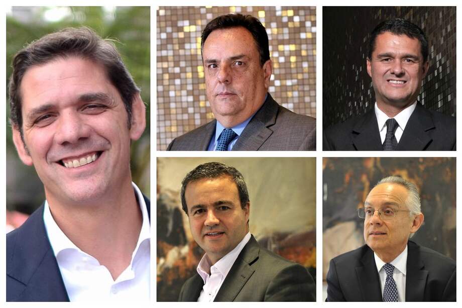 Marcelo Boffi, presidente de Coca Cola, Jorge Mario Velásquez, presidente de Cementos Argos, Carlos R. Yepes, presidente de Bancolombia, Esteban Iriarte, presidente de Tigo y Camilo Durán, presidente de Exxon Mobil.