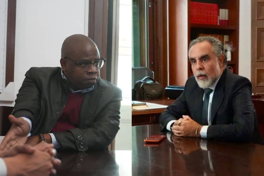 Alcalde municipal de Buenos Aires, Pedro Peña en reunión con el ministro del Interior, Armando Benedetti.