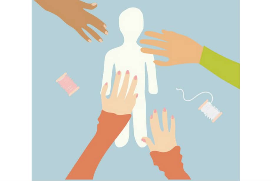 Una de las imágenes del programa "Puntada a puntada me transformo", liderado por el Instituto Mexicano de Psicoterapia del Arte (IMPA) en el Consulado de Colombia en México. / Cortesía