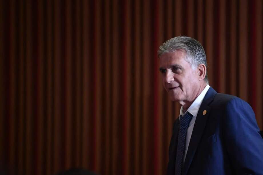 El portugués Carlos Queiroz durante su presentación como DT de Colombia. / Óscar Pérez-El Espectador