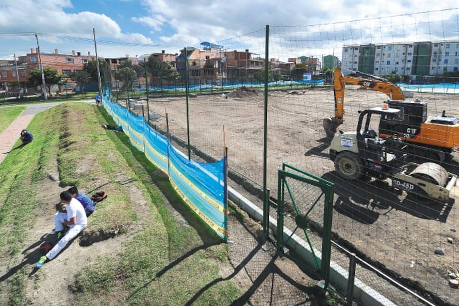 Una muestra de las obras que se adelantan en el parque zonal Bosa Naranjos. / Cristian Garavito