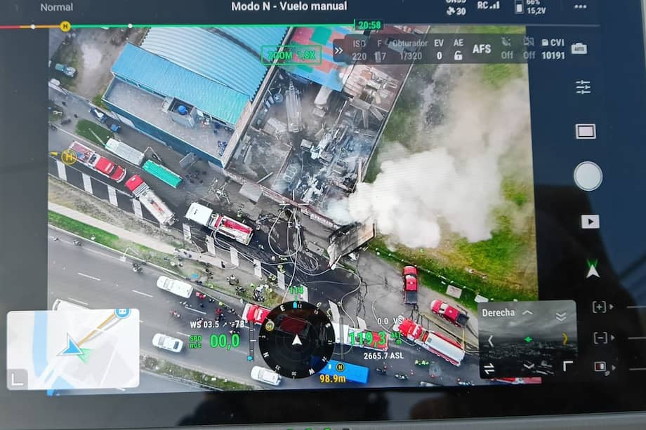 Incendio en Bodega de Fontibón fue controlado, pero dejó pérdidas.