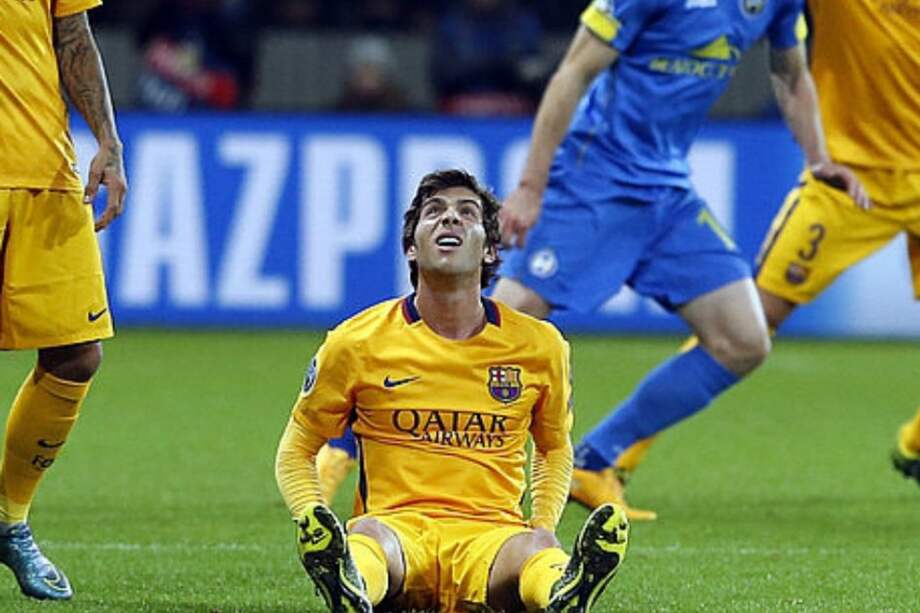Sergi Roberto en el partido del Barcelona frente al BATE Borisov. / FC Barcelona.
