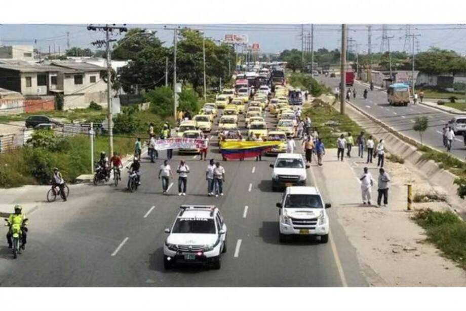 Taxistas de Barranquilla adelantan jornada de paro