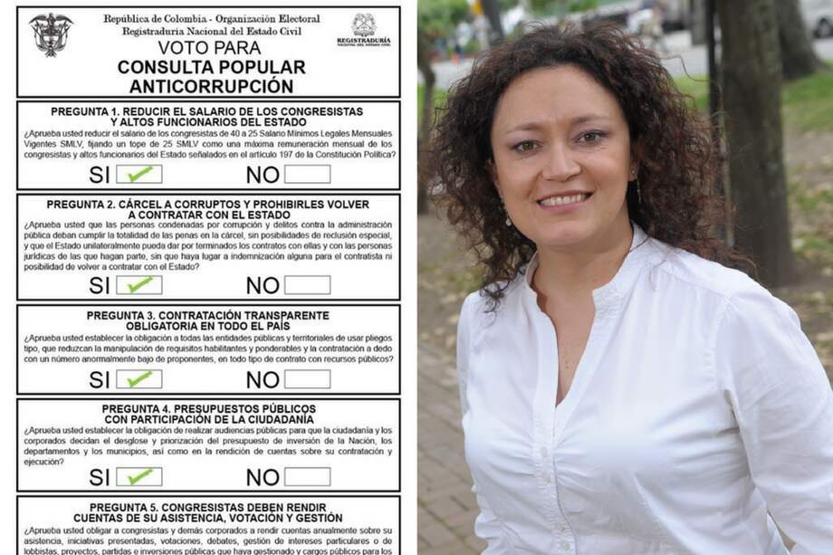 Angélica Lozano es una fuerte promotora de la Consulta Anticorrupción. / Cortesía y archivo.